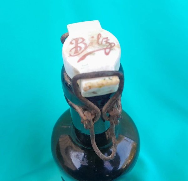 Antigua botella de refrescos 'Bilz' en porcelana - imagen 2