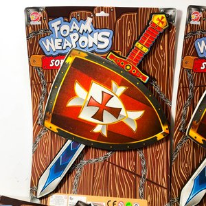Seis Juegos de Espada y Escudo de Goma "Foam Weapons" - imagen 3