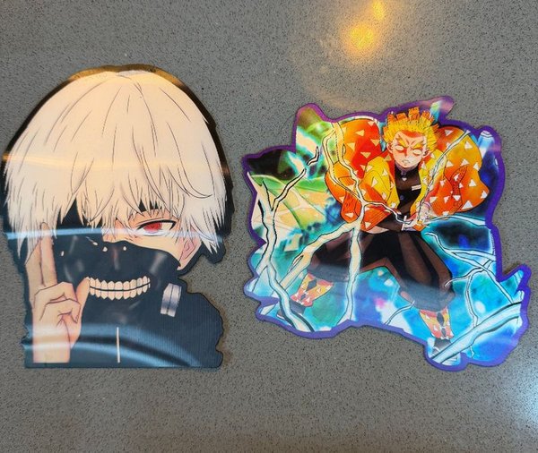 Stickers de Anime: Ken Kaneki y Zenitsu Agatsuma - imagen 1