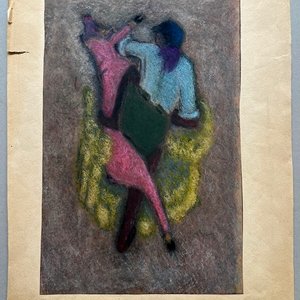 Obra "Tarea de campo" de José Cuneo, pastel sobre papel - imagen 2