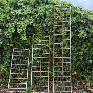 Lote siguiente: 3 Rejas Metálicas Blancas para Ventanas o Balcones