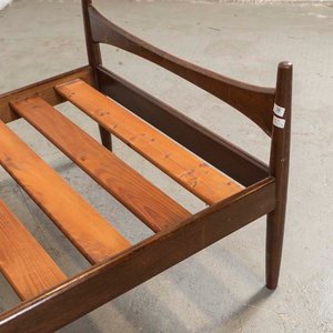 Cama Danesa Una Plaza de Madera Oscura - imagen 3