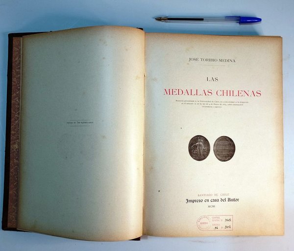 Antiguo Libro "Las Medallas Chilenas" de José Toribio Medina (1901) - imagen 1