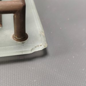 Juego de Tintero Antiguo Vidrio y Bronce con Secante - imagen 8