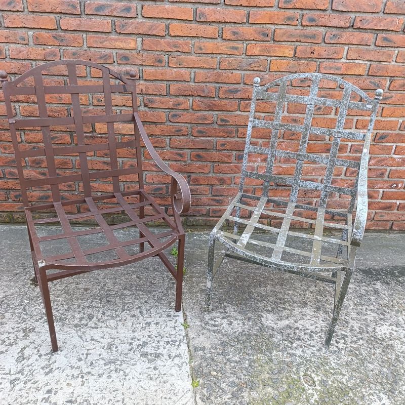 Par de Sillones de Exterior en Aluminio con Detalles