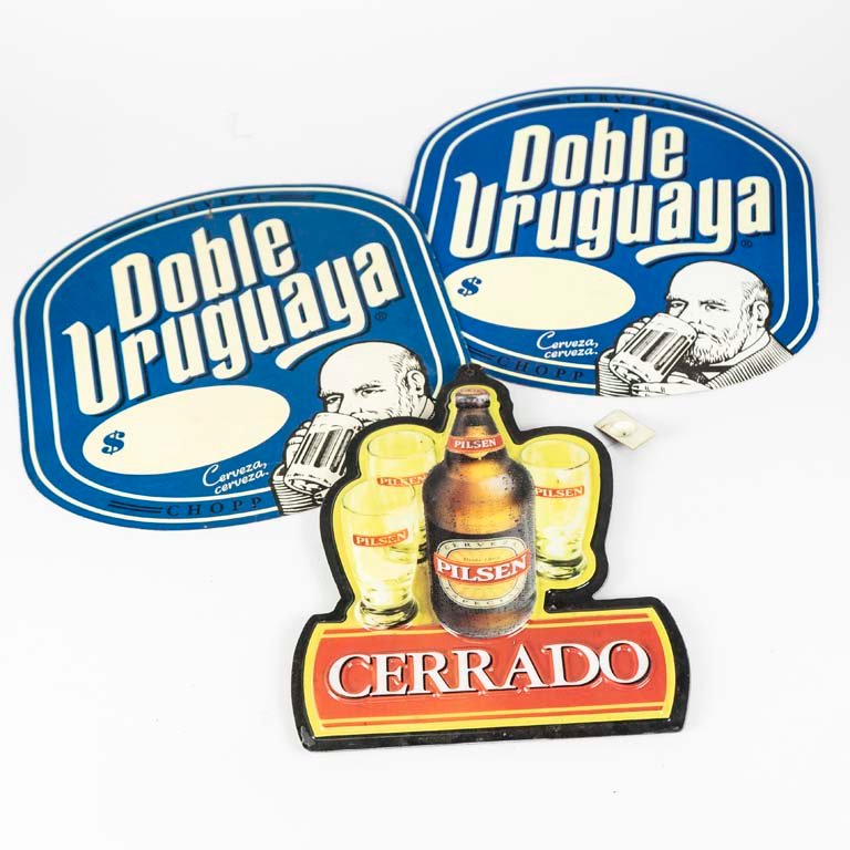 Carteles publicitarios de cervezas Doble Uruguaya y PILSEN - imagen 2