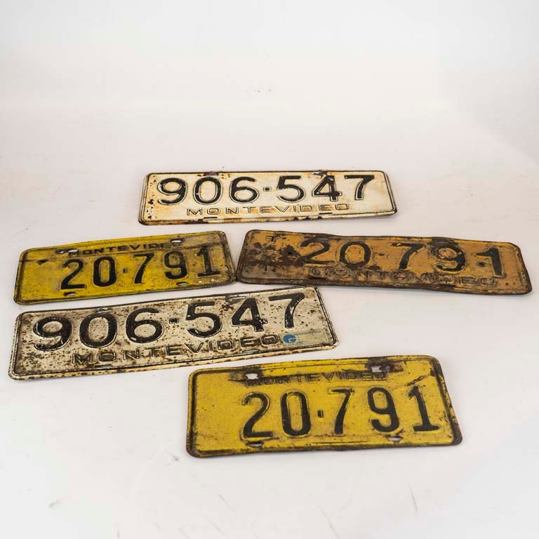 Lote anterior: Placas de Matrícula Vintage de Montevideo