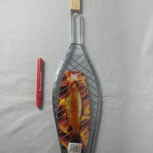 Parrilla para Pescado en Acero Inoxidable con Mango de Madera - imagen 6
