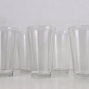 Juego de Vasos de Vidrio Rayado Modernos - imagen 6