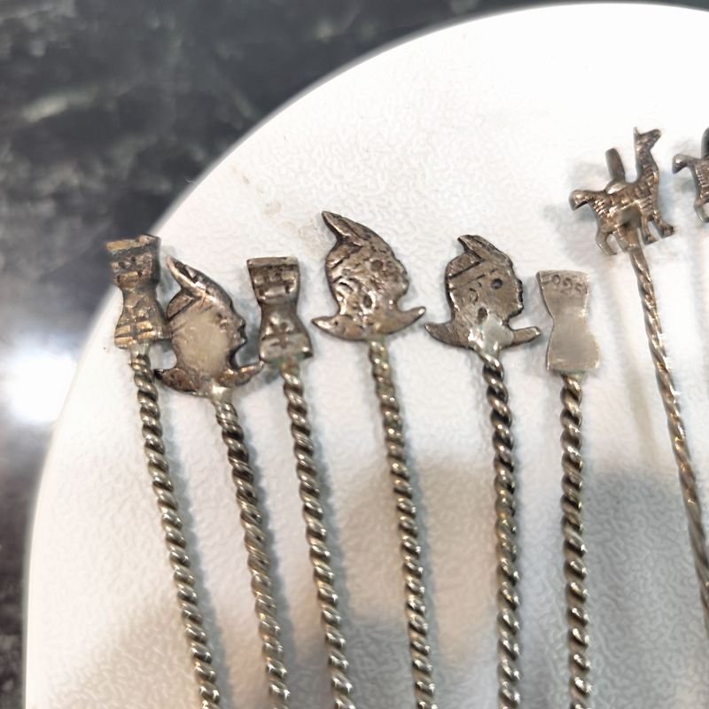 Lotes de pinchos de copetín en plata peruana 925 - imagen 3
