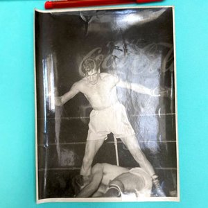 3 Antiguas Fotos de Boxeo en Blanco y Negro, Gran Tamaño - imagen 2