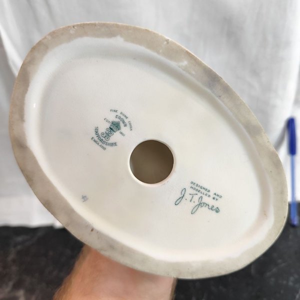 Figurita de faisanes en porcelana inglesa firmada J T Jones - imagen 5