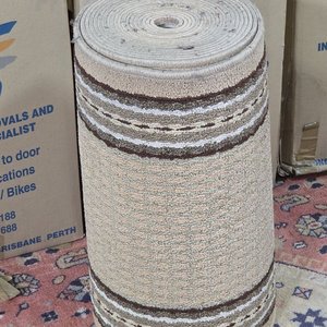 Caminero Beige con Rayas Marrones y Blancas - 10.20m x 28cm - imagen 2