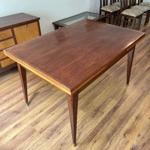 Juego de Comedor de Madera: Mesa Extensible y 6 Sillas Tapizadas - imagen 5