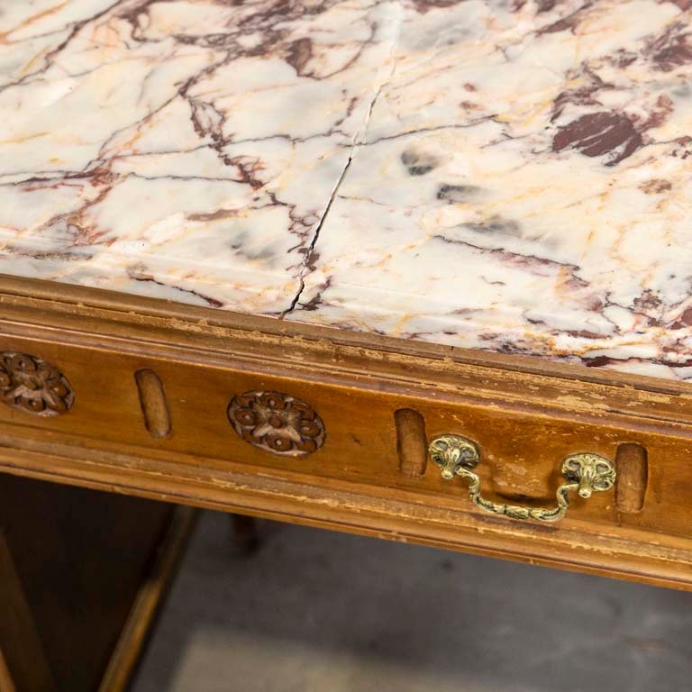 Cómoda Luis XVI con banqueta y detalles en el lustre - imagen 2