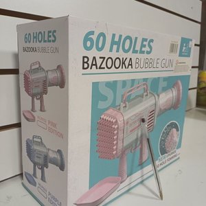 Pistola Lanza Burbujas Bazooka 60 Agujeros Nueva Versión - imagen 4