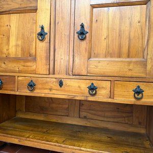 Alacena Antigua de Madera con Puertas y Cajones - imagen 10