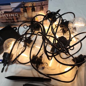 Guirnalda Luces LED Vintage Solares, 10 Lámparas Luz Cálida, 5m - imagen 6