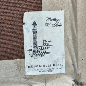 Obra de Alfredo Testoni: "Muro de Montevideo", Técnica Mixta Repujada con Detalles Plateados - imagen 12