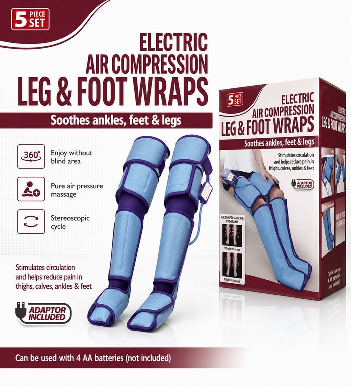 Botas de Presoterapia Eléctrica para Piernas y Pies, Masaje Linfático