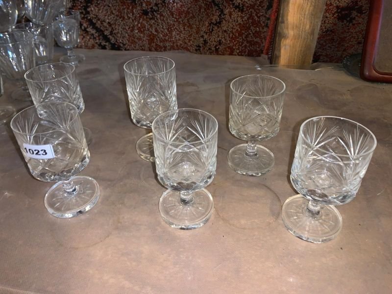 Lotes de copas en vidrio labradas de cristal - imagen 2