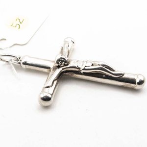 Crucifijo de Plata Hueco con Cristo - imagen 2