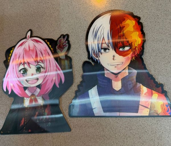Stickers de Personajes Anime: Anya Forger y Shoto Todoroki