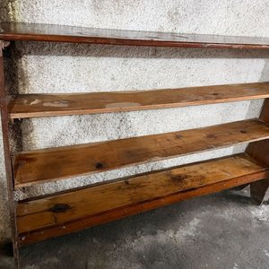 Estantería Antigua de Madera con Cuatro Niveles - imagen 2