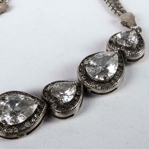 Pulsera de Plata con Piedras Transparentes - imagen 2