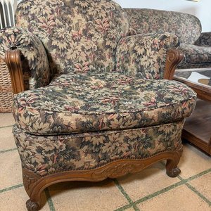 Lote siguiente: Sillón Luis XV de 1 Cuerpo Tapizado Floral