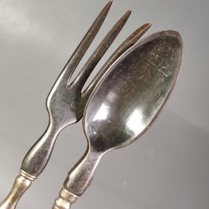 Lote de 8 Piezas Christofle: Posacubiertos, Cucharas y Tenedor de Asta de Búfalo - imagen 6