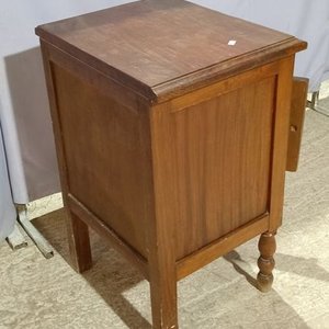 Mesa de Luz Antigua Madera Maciza Patas Torneadas - imagen 3