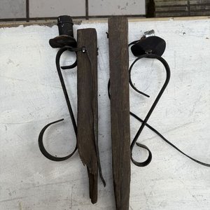 Apliques de Pared Rústicos de Madera Recuperada y Hierro Forjado - imagen 2