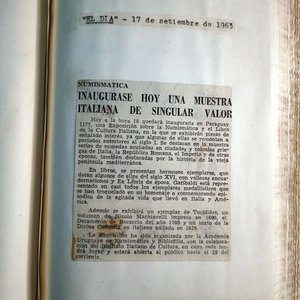 Publicaciones de la Academia Uruguaya de Numismática y Bibliofilia: Muestra Numismática 1960 y Cultura Italiana 1963 - imagen 5