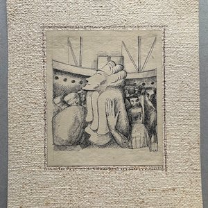 Obra "Dama Elegante" de Carmelo de Arzadun, Tinta sobre Papel - imagen 2