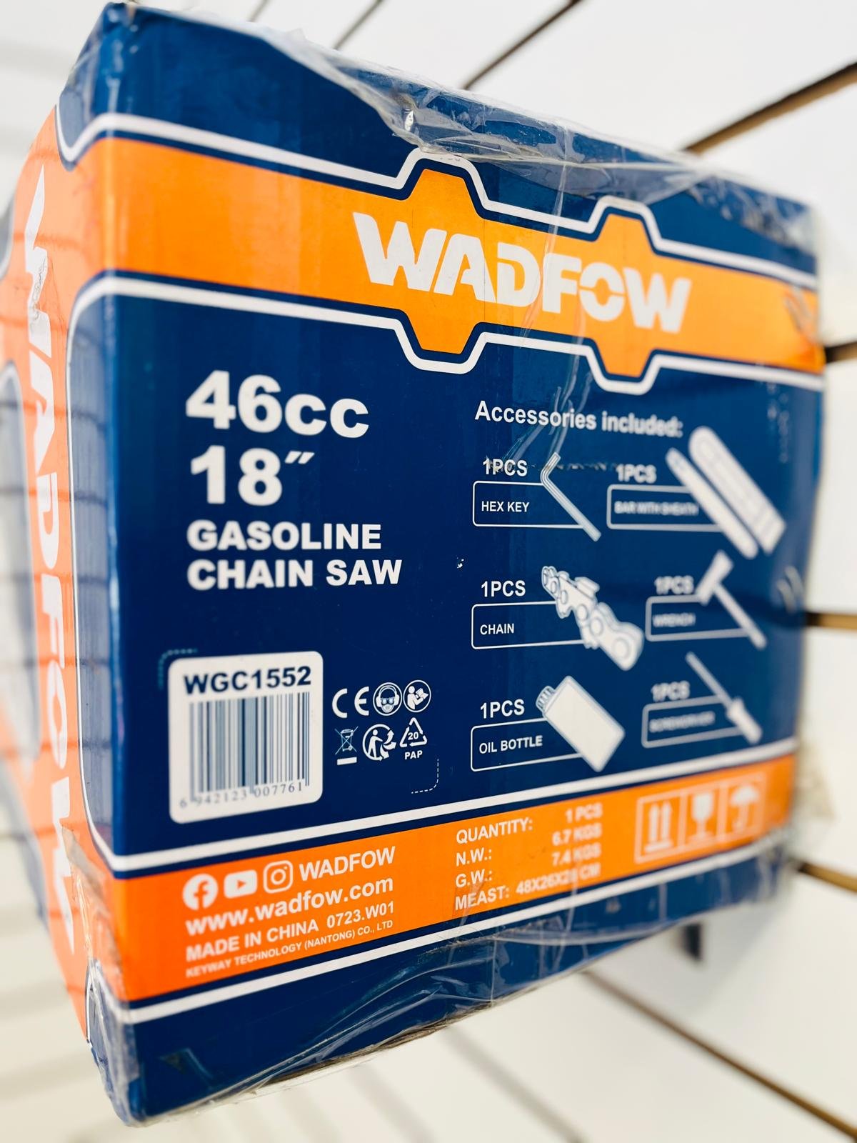 Motosierra a Nafta Wadfow 18 Pulgadas, 46cc, 1.8kW