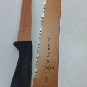 Set 2 Cuchillos Copper Chef Hoja Dentada Revestimiento Cobrizo - imagen 5