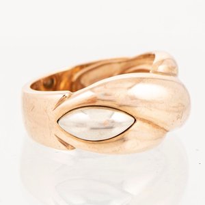 Anillo Cartier Arabesque Oro Rosa y Gris Talle 55 - imagen 2