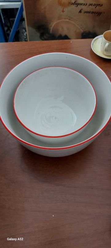 Jarras Blancas con Borde Rojo - imagen 16