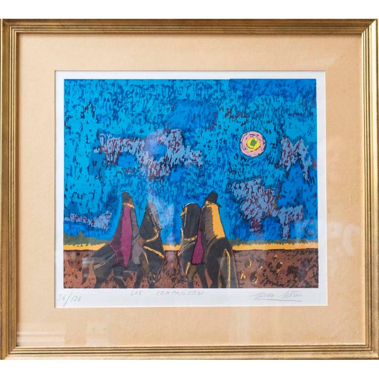 Grabado "Los Compañeros" de Juan Storm, Edición 56/126