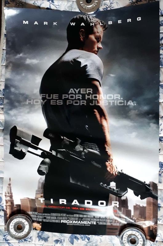 Poster Original "Tirador" (Shooter) con Mark Wahlberg - Año 2007