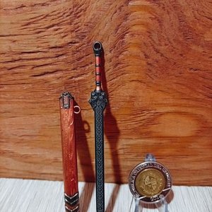 Espada Jian Miniatura en Metal, Réplica Histórica China - imagen 2