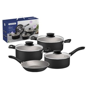 Juego de ollas Nuevo Tramontina 7pcs linz negro - imagen 2