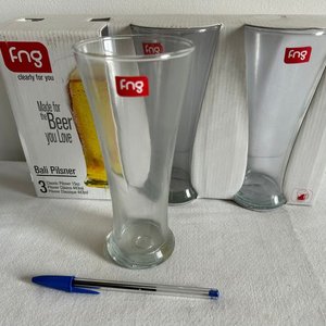 Juego de 3 Vasos Cerveza Pilsner FNG Nuevos - imagen 4