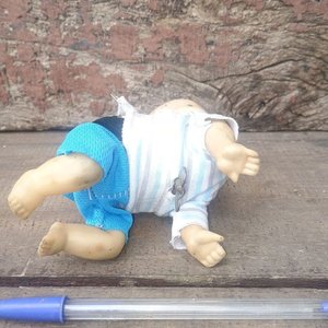 Muñeco Antiguo a Cuerda Bebé Gateador de Hojalata "Crawling Baby" - imagen 2
