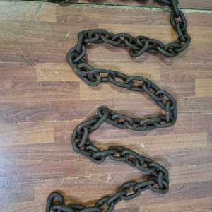 Lote anterior: Importante Tramo de Cadena de Hierro Antigua, Eslabones Ovalados Robustos