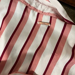 Camisa Allie Rayas Rosa, Blanco y Bordó Talle XXL - imagen 4