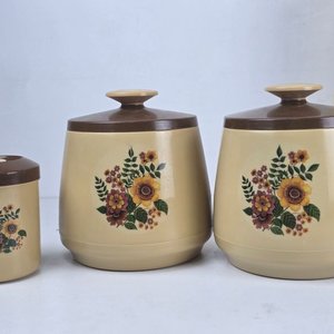 Set de 8 Recipientes Vintage para Cocina con Tapa y Decoración Floral - imagen 2