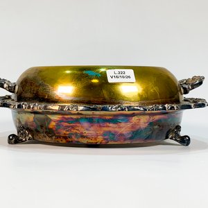 Centro de Mesa Metálico Labrado con Tapa y Asas - imagen 3