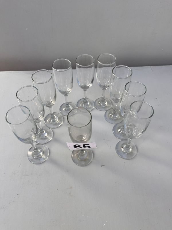 Champagne flautas de vidrio claro - imagen 2